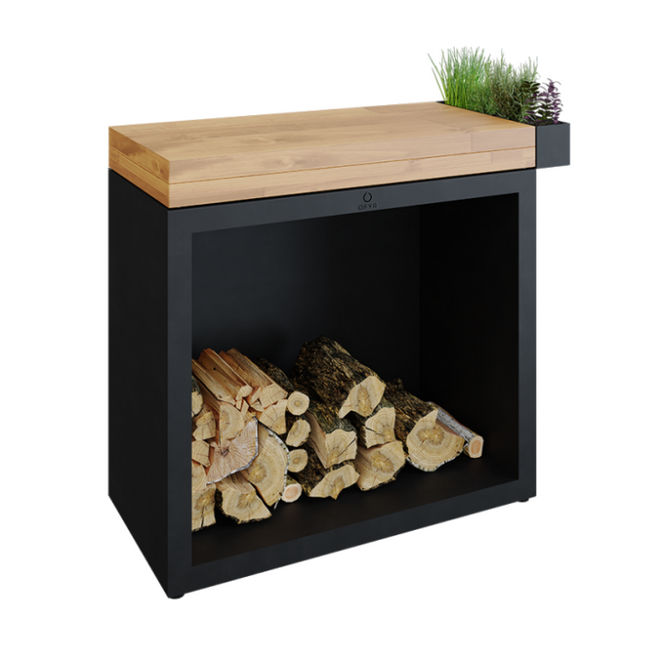 OFYR Butcher Block Storage Black 90