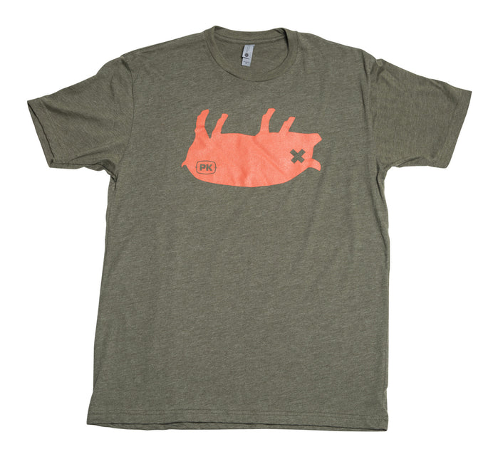 PK Grills Pig Tee Shirt in Green