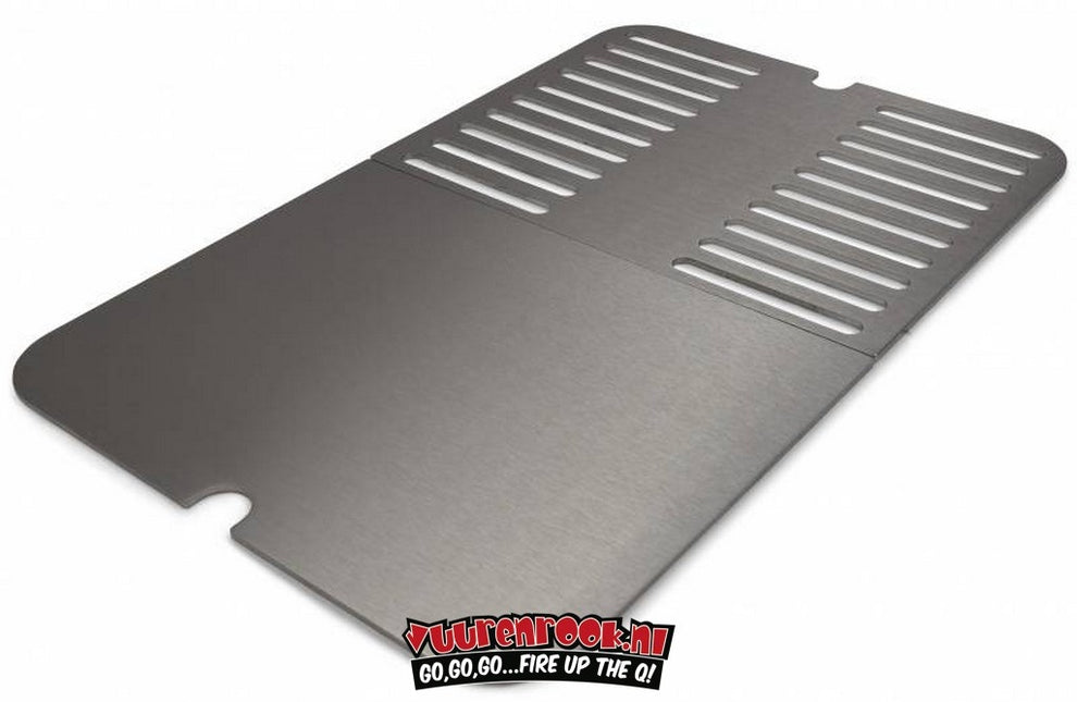 RVS Grillrooster/Plancha tbv Weber Go Anywhere