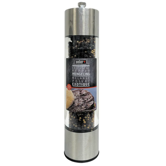 Weber Stainless Steel Refillable Stainless Steel Mill Exotic Pepper Mix 85 grams