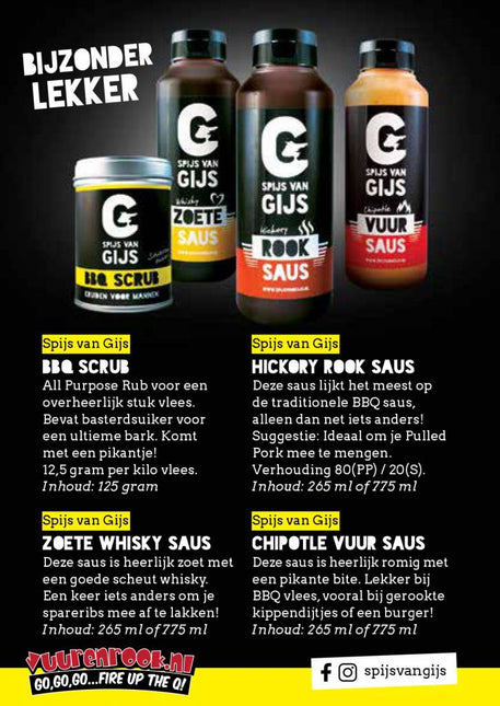 Spijs van Gijs Hickory Rook Sauce 775 ml