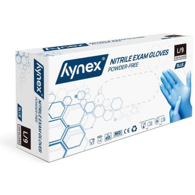 Hynex Nitrile Gloves Xtra Strong Blue 100 pieces Large