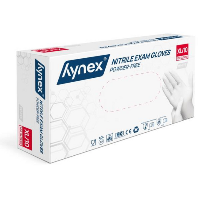 Hynex Nitrile Gloves Xtra Strong White 100 pieces XLarge