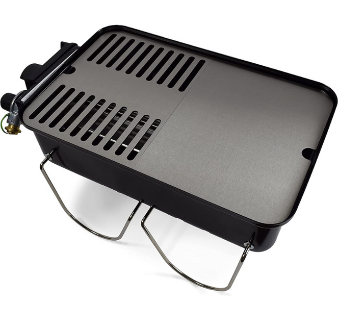 Grillrost/Plancha aus Edelstahl für Weber Go Anywhere