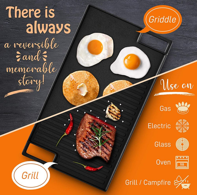 BBQnovation Double-sided Cast Iron Plancha