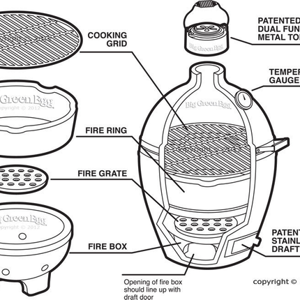 Big Green Egg Medium + Nest