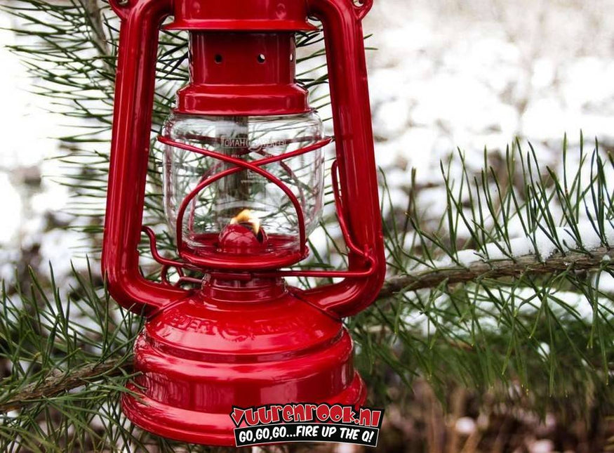 Original Feuerhand Storm Lantern Signal Red