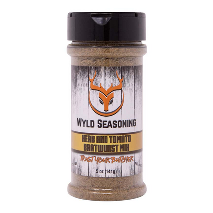 Butcher BBQ Wyld Seasoning Herb and Tomato Bratwurst 5oz