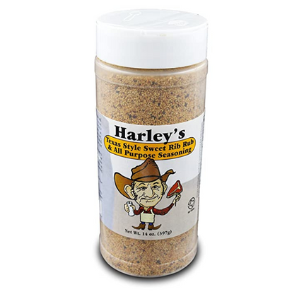 Harley's Texas Style Sweet Rib Rub &amp; All Purpose Seasoning 14oz