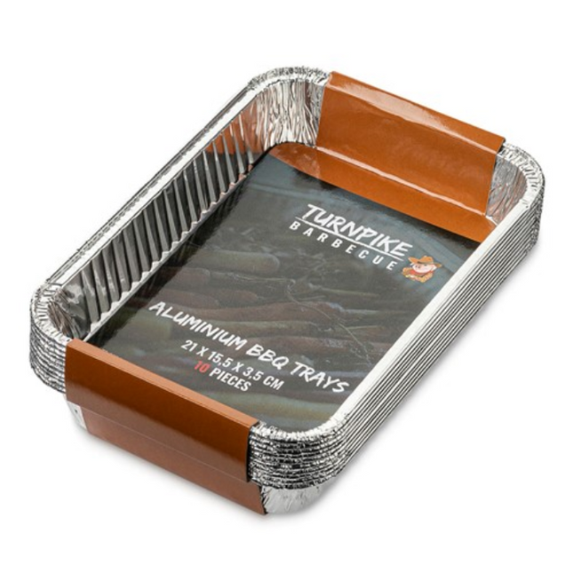 Turnpike BBQ Aluminium Drip Pan 23 x 17 x 4 cm 10 stuks