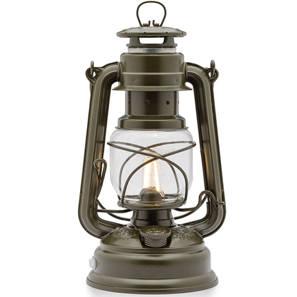 Original Feuerhand Storm Lantern Olive Green LED