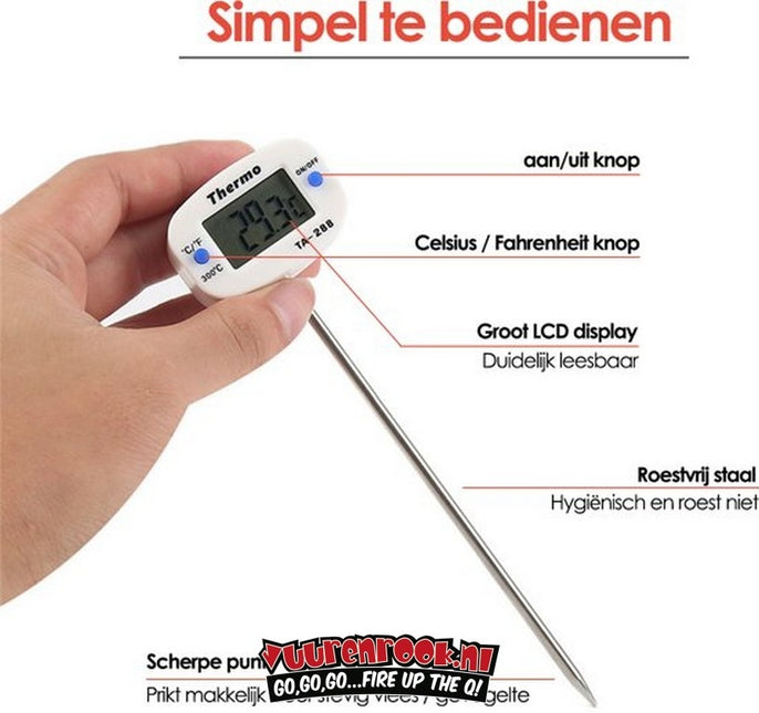 Vuur&Rook Digitale Kernthermometer