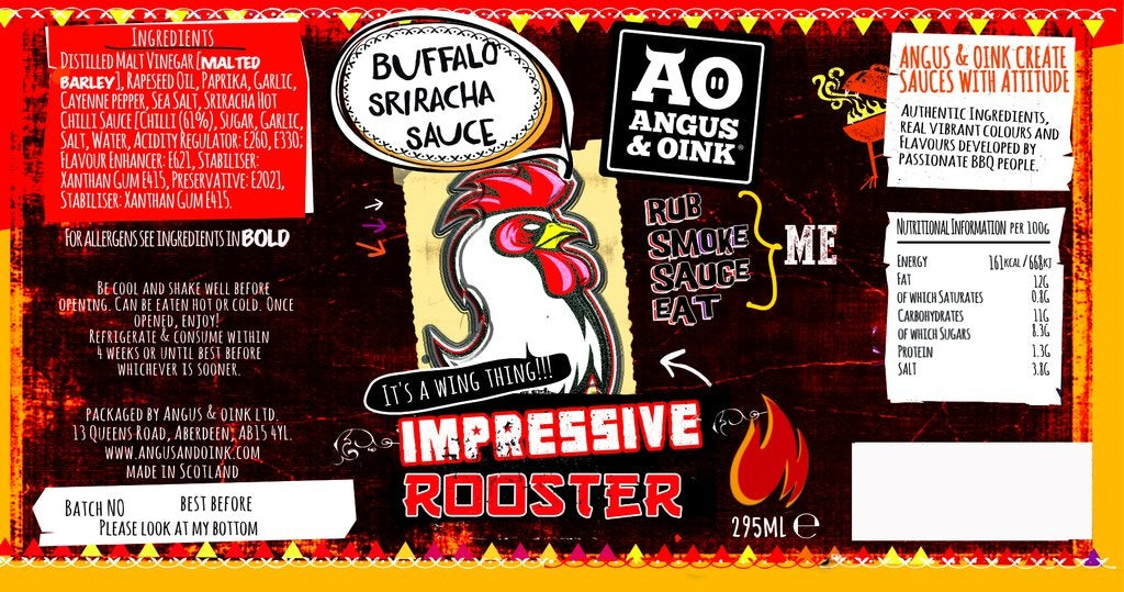 Angus&amp;Oink Impressive Rooster Buffalo Sriracha 295 ml