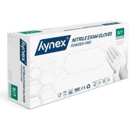 Hynex Nitrile Gloves Xtra Strong White 100 pieces Small