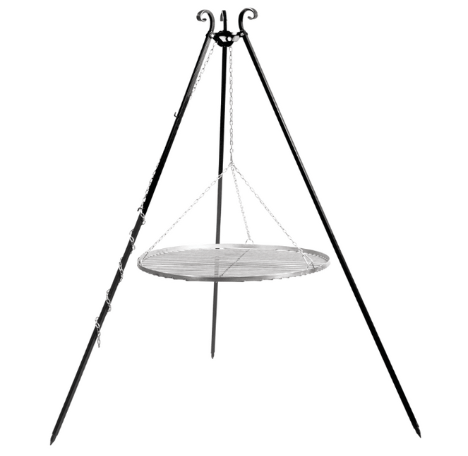 Kochstativ mit Edelstahlrost 180 cm