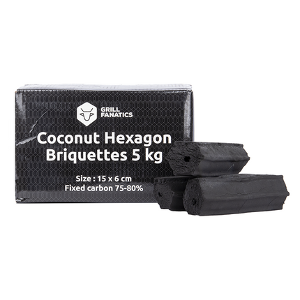 Grill Fanatics Coconut Hexagon Briketten Tubes 5 kg