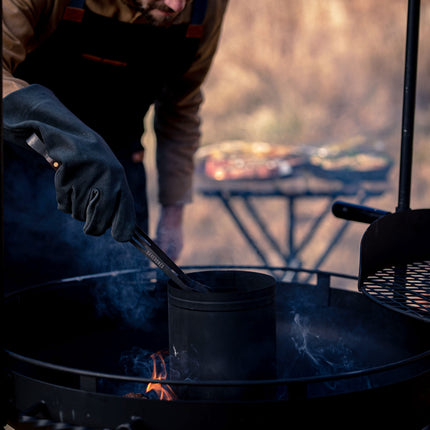 Barebones Cowboy Fire Pit Grill System