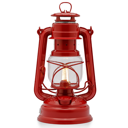 Original Feuerhand Storm Lantern Ruby Red LED