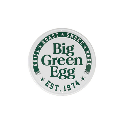 Big Green Egg Round Text Board White EST. 1974