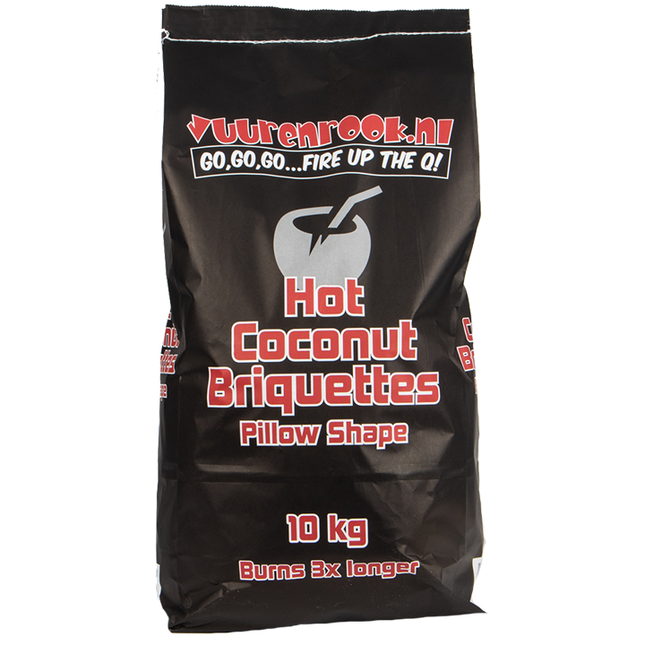 Vuur&Rook Hot Coconut Briquettes Pillow Shape 10 kg