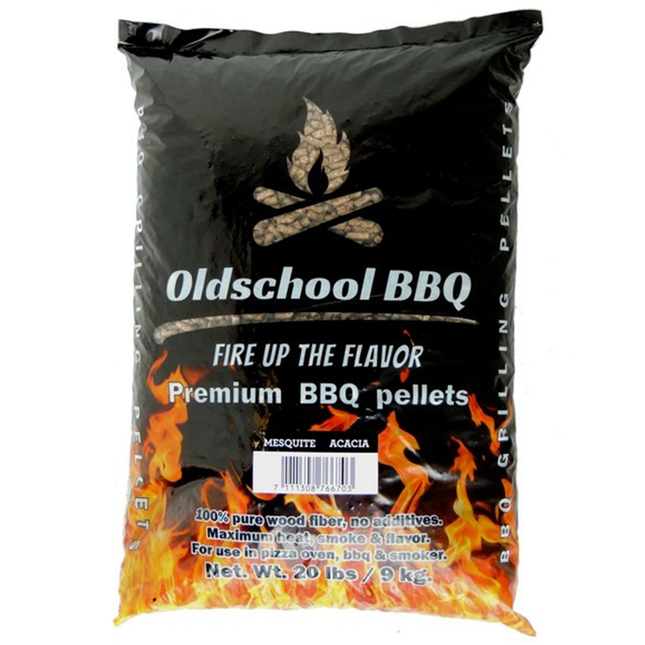 Oldschool BBQ Mesquite / Acacia Pellets 9 kg