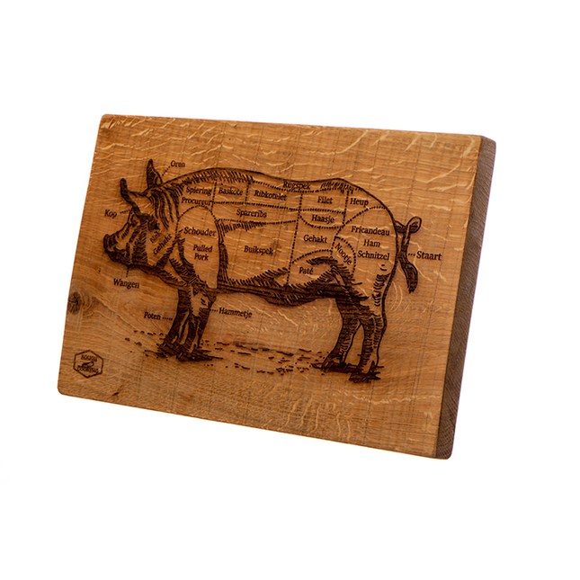 Rough Cooking Wall Plate Pig