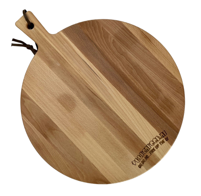 Vuur&Rook Puur Hout Serveerplank Rond 35cm + Stokbrood