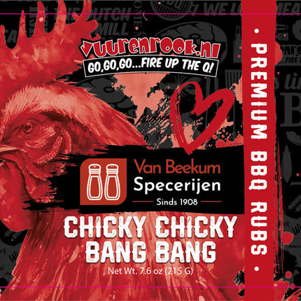 Vuur&amp;Rook Chicky Chicky Bang Bang Rub 215 Gramm