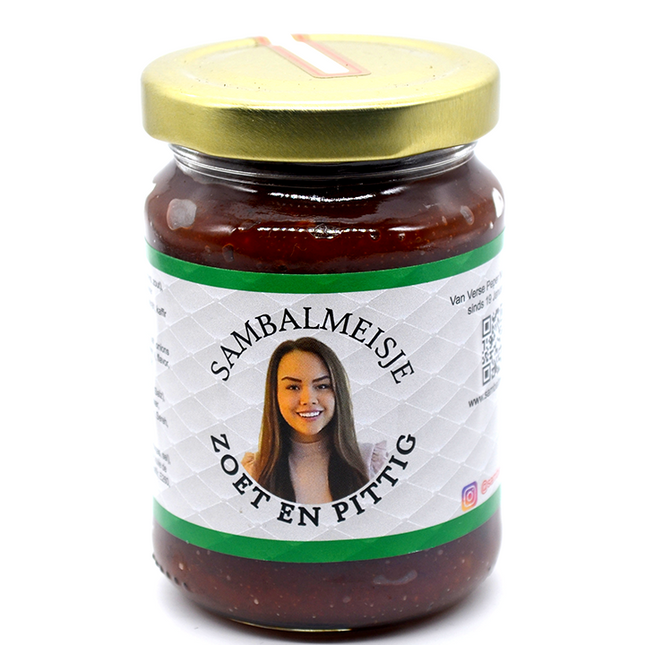 Sambalmeisje Sambal Zoet en Pittig 200 gram