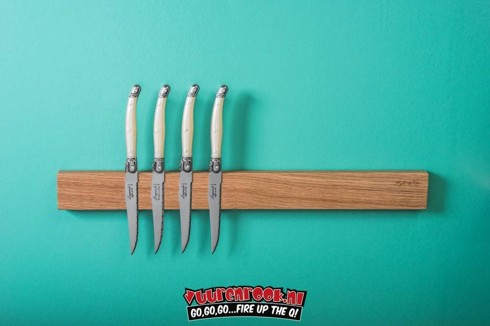 Laguiole Magnetic Knife Rack Oak 50cm