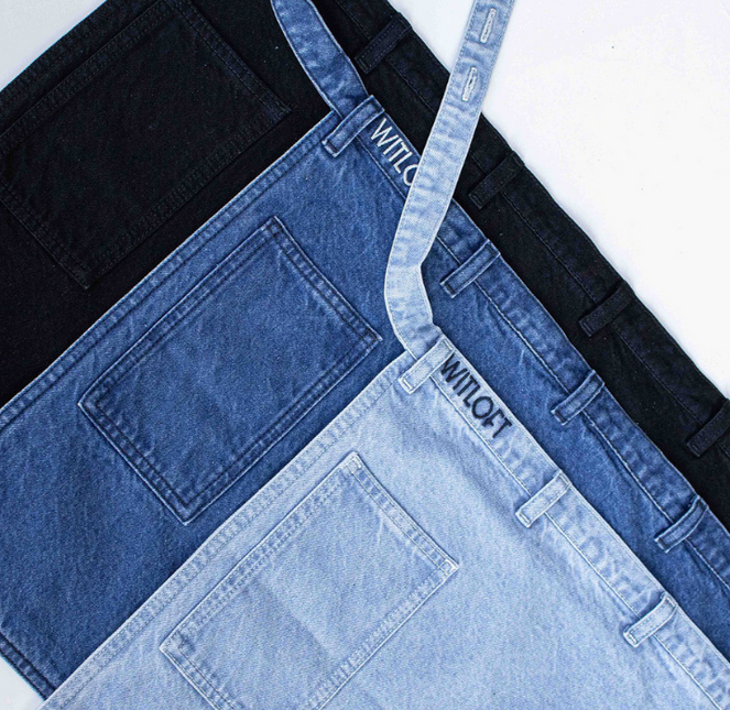 Witloft Light Blue Apron Waist Down Denim Collection