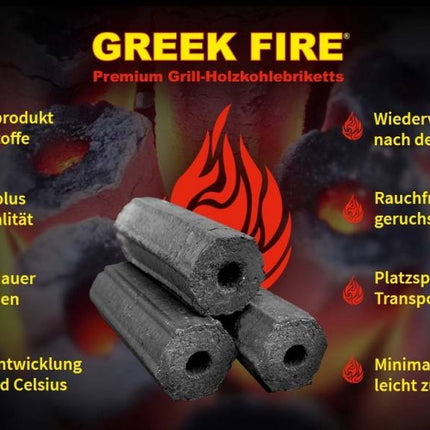 Greek Fire Briquettes Tubes 10 kg