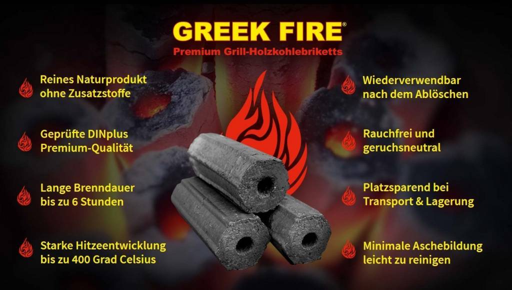 Greek Fire Briketten Tubes 10 kg