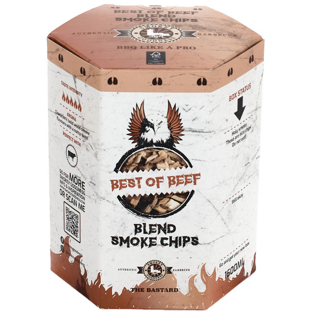 Smokey Goodness Best of Beef Smoke Chips blend Hickory, Oak & Olive 1600 ml