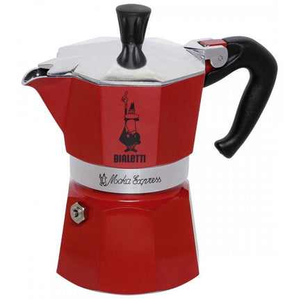 Bialetti Mocha Express Rot 3 Tassen