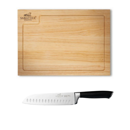 Sabatier Snijplank 25 x 35 cm / Sabatier Couteau Santoku Knife 17.7 cm Deal