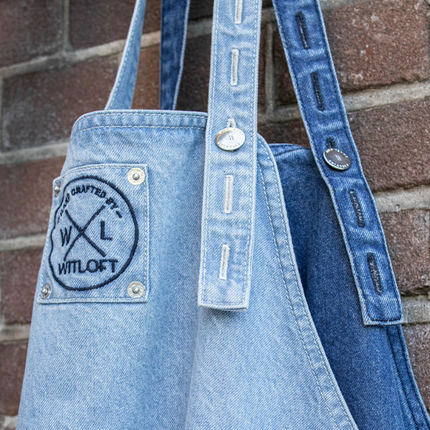 Witloft Mittelblaue Schürze aus Denim-Kollektion