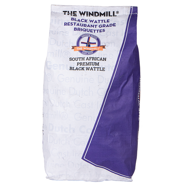 The Windmill Black Wattle Briketts in Restaurantqualität, Kissenform, 6 kg