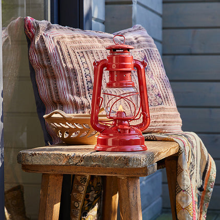 Original Feuerhand Storm Lantern Stone Red