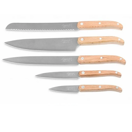 Laguiole Innovation Line Chef's Knife Set Oak + Magnetic Board