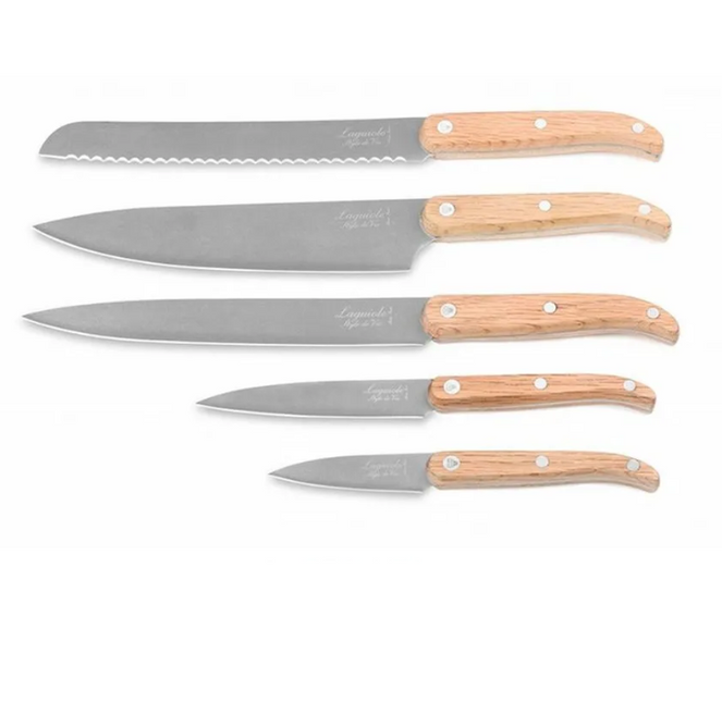 Laguiole Innovation Line Chef's Knife Set Oak + Magnetic Board