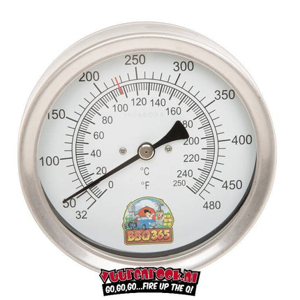 Vuur&Rook / BBQ365 Stainless Steel Thermometer 125mm