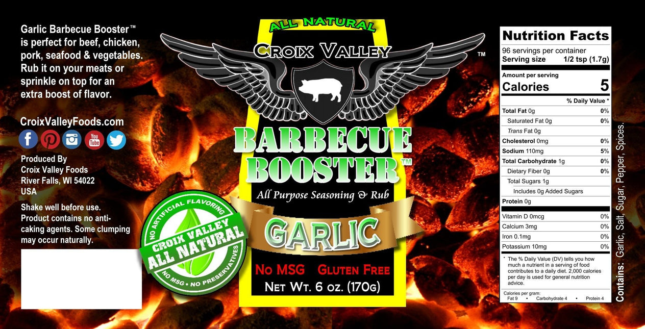 Croix Valley Garlic Barbecue Booster 6 oz 