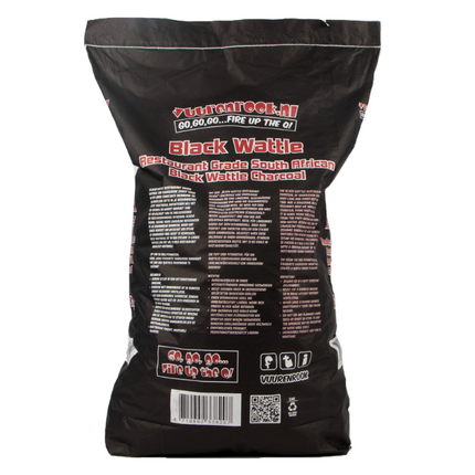 Vuur&Rook Restaurant Grade South African Black Wattle Charcoal 12 kg