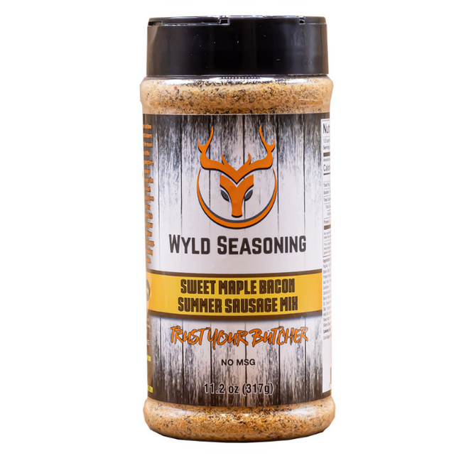 Butcher BBQ Wyld Seasoning Sweet Maple Bacon Summer Sausage Mix 11.2 oz