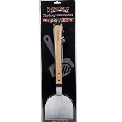 Vuur&Rook Xtra Long RVS Burger Flipper