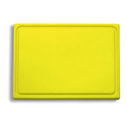 F-Dick Plastic Cutting Board with Drip Edge HACCP Yellow