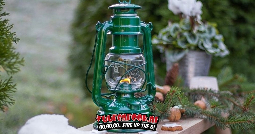 Original Feuerhand Storm Lantern Green