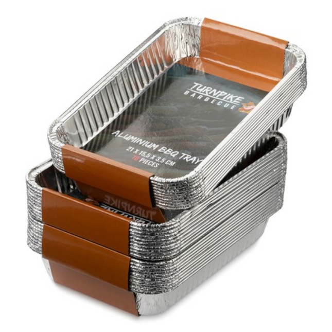 Turnpike BBQ Aluminium Drip Pan 23 x 17 x 4 cm 10 stuks