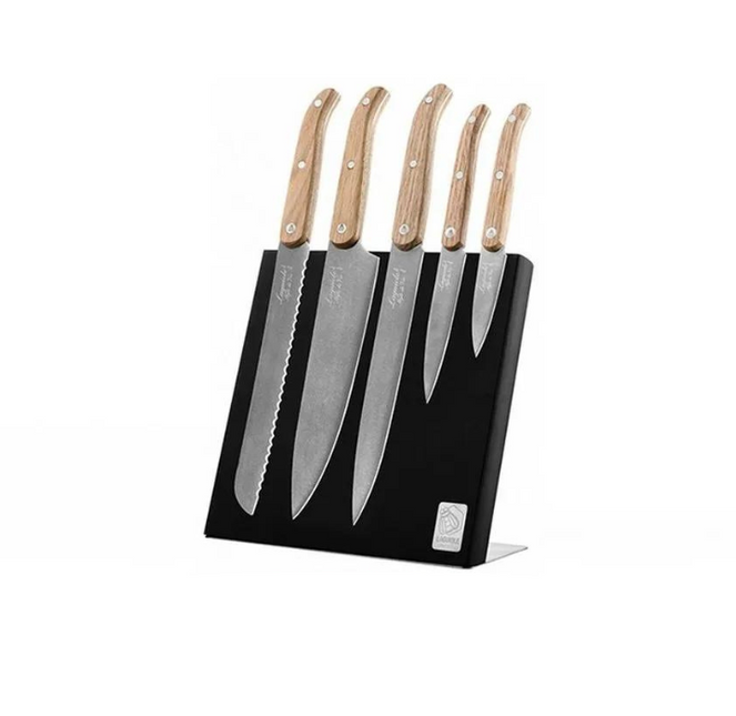 Laguiole Innovation Line Chef's Knife Set Oak + Magnetic Board